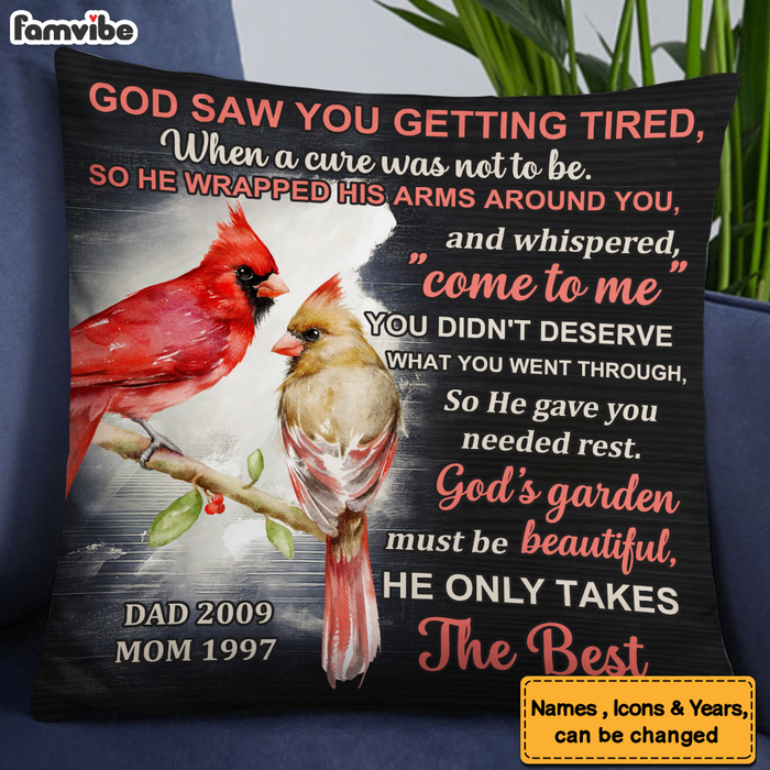 Personalized Gift For Loss Dad Loss Mom Memorial Pillow 26732 1