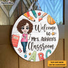 Personalized Gift For Teacher Classroom Round Wood Sign 26733 1