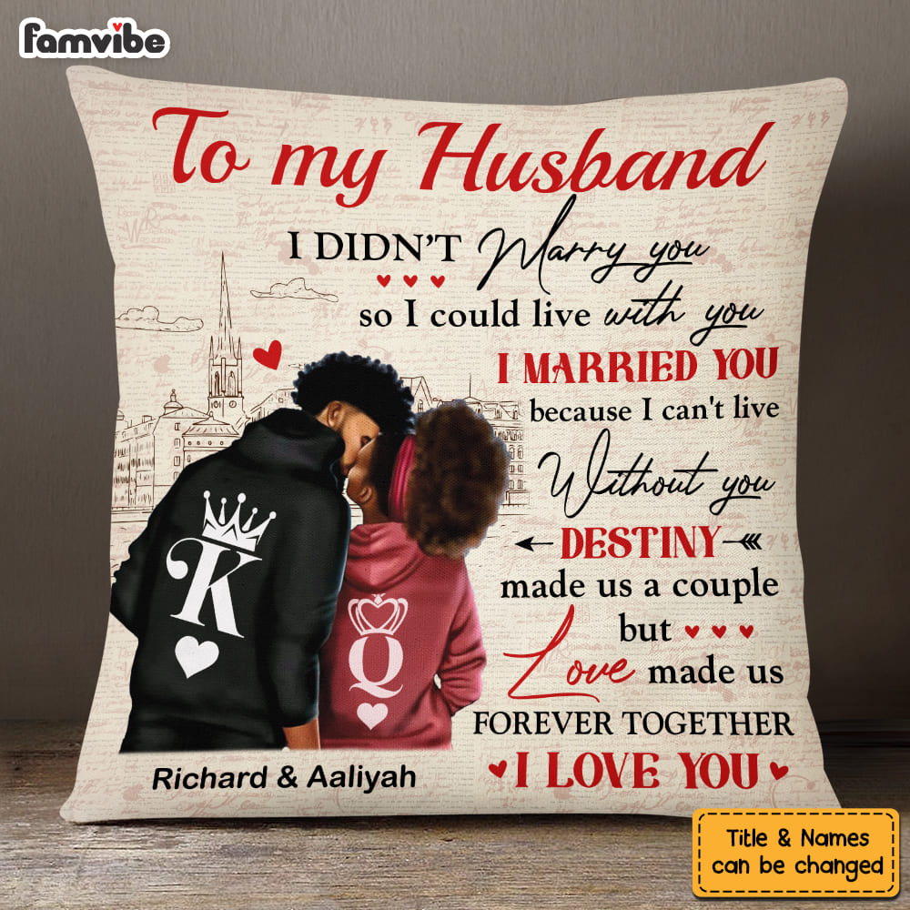 Personalized Gift For Couple Husband Wife Destiny Made Us Pillow 26742 Primary Mockup