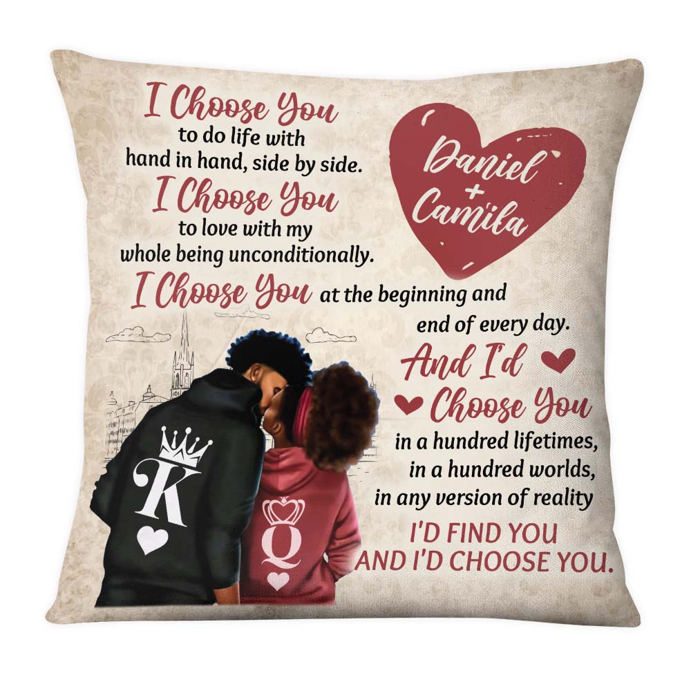 Personalized Gift For Couple Husband Wife I Choose You Pillow 26743 Primary Mockup