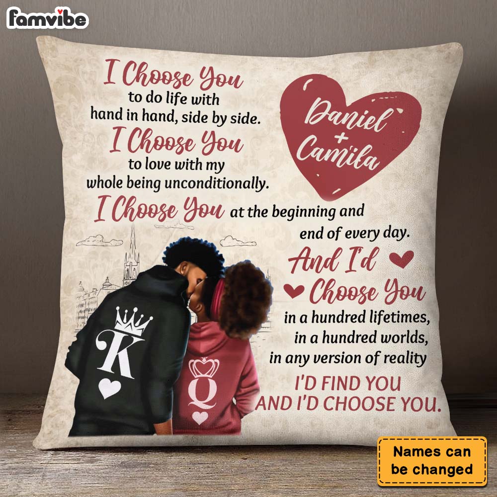 Personalized Gift For Couple Husband Wife I Choose You Pillow 26743 Primary Mockup