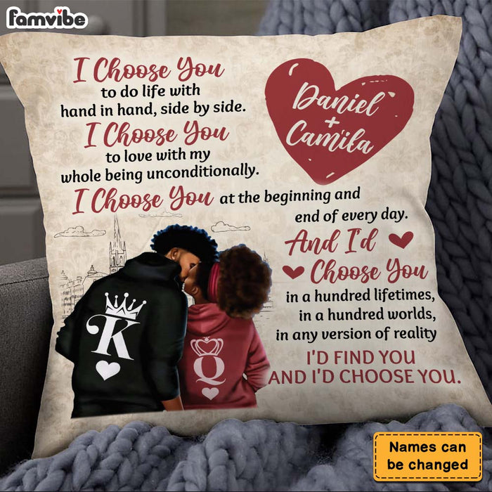 Personalized Gift For Couple Husband Wife I Choose You Pillow 26743 1