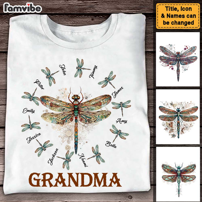 Personalized Gift For Grandma Dragonfly Shirt - Hoodie - Sweatshirt 26744 1