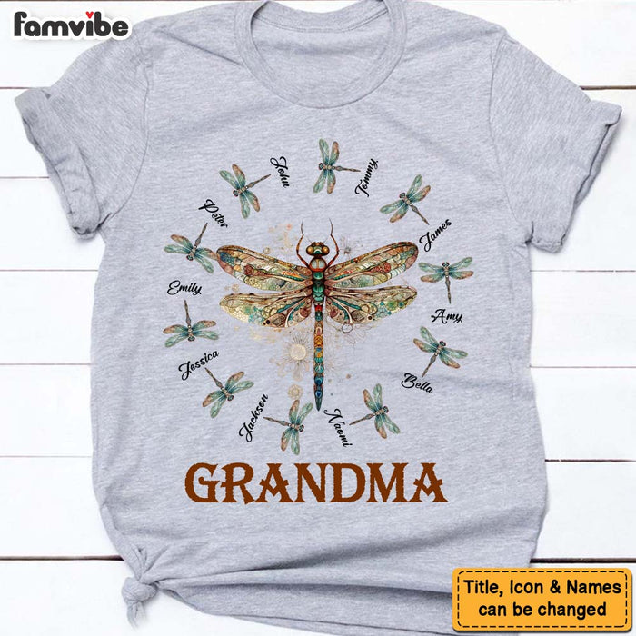 Personalized Gift For Grandma Dragonfly Shirt - Hoodie - Sweatshirt 26744 1