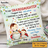 Personalized Gift For Granddaughter Watercolor Ladybug Pillow 26746 thumb 1