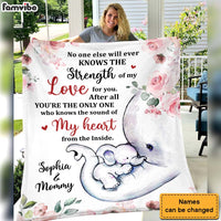 Personalized Gift For Daughter Elephant Baby First New Mom Blanket 26747 thumb 1