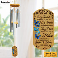 Personalized Memorial Tribute Gift In Loving Memory Butterflies Wind Chimes 26749 thumb 1