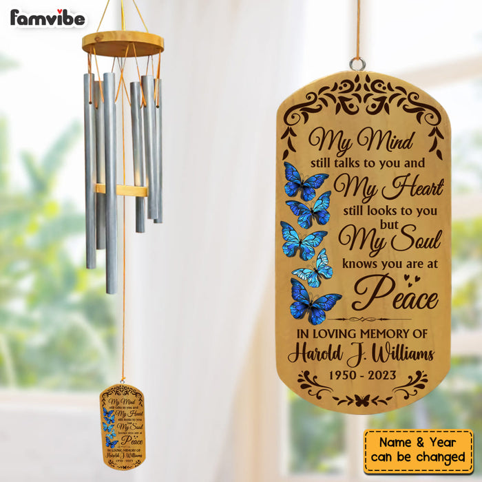 Personalized Memorial Tribute Gift In Loving Memory Butterflies Wind Chimes 26749 1