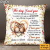 Personalized Gift For Couple Owl Couple The Day I Met You Pillow 26750 1