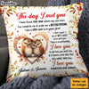 Personalized Gift For Couple Owl Couple The Day I Met You Pillow 26750 1