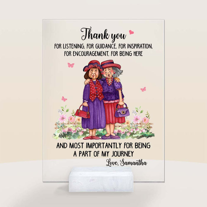 Personalized Gift for Friends Thank You For Guidance Acrylic Plaque 26751 1