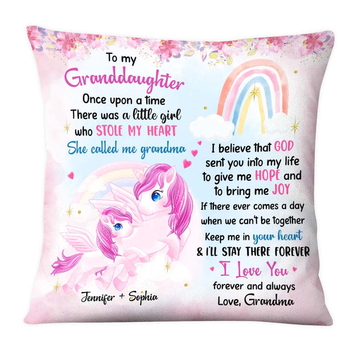 Personalized Gift For Granddaughter Love You Forever And Always Unicorn Pillow 26755 1