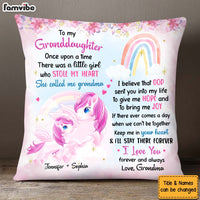 Personalized Gift For Granddaughter Love You Forever And Always Unicorn Pillow 26755 thumb 1