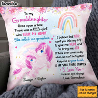 Personalized Gift For Granddaughter Love You Forever And Always Unicorn Pillow 26755 thumb 1