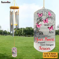 Personalized Memorial Gift The Moment Your Heart Stopped Mine Changed Forever Wind Chimes 26756 thumb 1