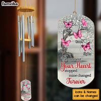 Personalized Memorial Gift The Moment Your Heart Stopped Mine Changed Forever Wind Chimes 26756 thumb 1