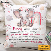 Personalized Gift For Daughter Elephant Expecting Mom Love Kisses and Kicks Pillow 26757 thumb 1