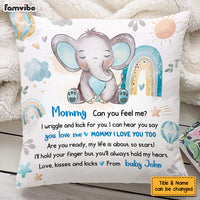 Personalized Gift For Daughter Elephant Expecting Mom Love Kisses and Kicks Pillow 26757 thumb 1