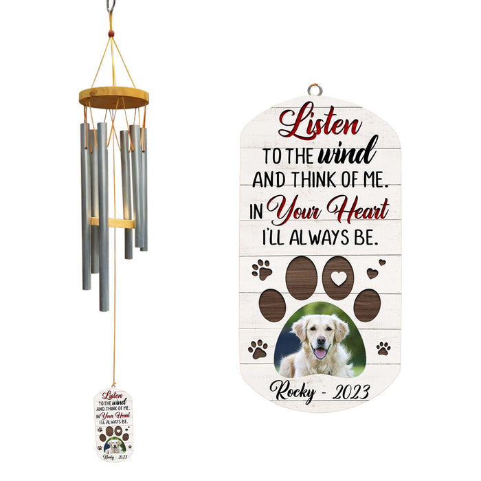 Personalized Wind Chimes | Pet Memorial Gift Chime | Always in Your Heart | Custom Wind sold Chime | In Memory | Dog Pet Loss | Bereavement Gift