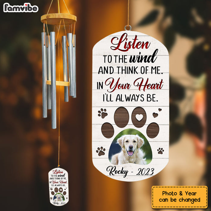 Personalized Wind Chimes | good Pet Memorial Gift Chime | Always in Your Heart | Custom Wind Chime | In Memory | Dog Pet Loss | Bereavement Gift