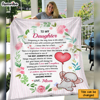 Personalized Gift For Daughter Pregnancy Elephant Baby Shower Expecting Mom Blanket 26760 thumb 1