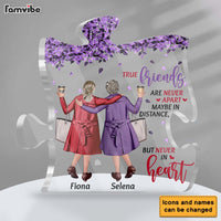 Personalized Gift For Friend True Friends Are Never Apart Plaque 26761 thumb 1