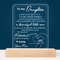 Personalized Gift For Daughter Expecting Mom Baby Plaque LED Lamp Night Light 26766 thumb 1