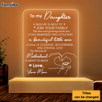 Personalized Gift For Daughter Expecting Mom Baby Plaque LED Lamp Night Light 26766 thumb 1