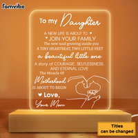 Personalized Gift For Daughter Expecting Mom Baby Plaque LED Lamp Night Light 26766 thumb 1