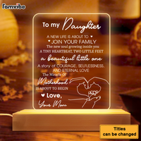 Personalized Gift For Daughter Expecting Mom Baby Plaque LED Lamp Night Light 26766 thumb 1