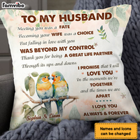 Personalized Gift For Couple Love Birds I Love You Forever And Always Pillow 26767 thumb 1