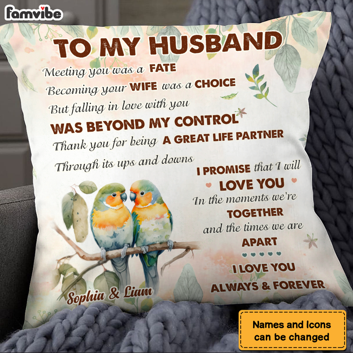 Personalized Gift For Couple Love Birds I Love You Forever And Always Pillow 26767 1