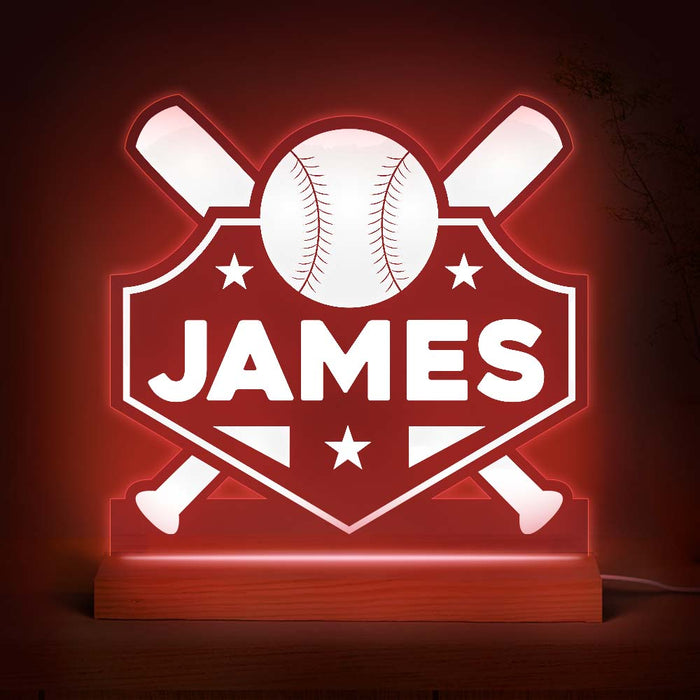 Personalized Gift For Grandkid Grandson Granddaughter Sports Plaque LED Lamp Night Light 26769 1