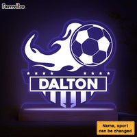 Personalized Gift For Grandkid Grandson Granddaughter Sports Plaque LED Lamp Night Light 26769 thumb 1