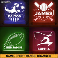 Personalized Gift For Grandkid Grandson Granddaughter Sports Plaque LED Lamp Night Light 26769 thumb 1