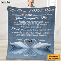 Personalized Gift For Couple The Day I Met You Blanket 26771 thumb 1