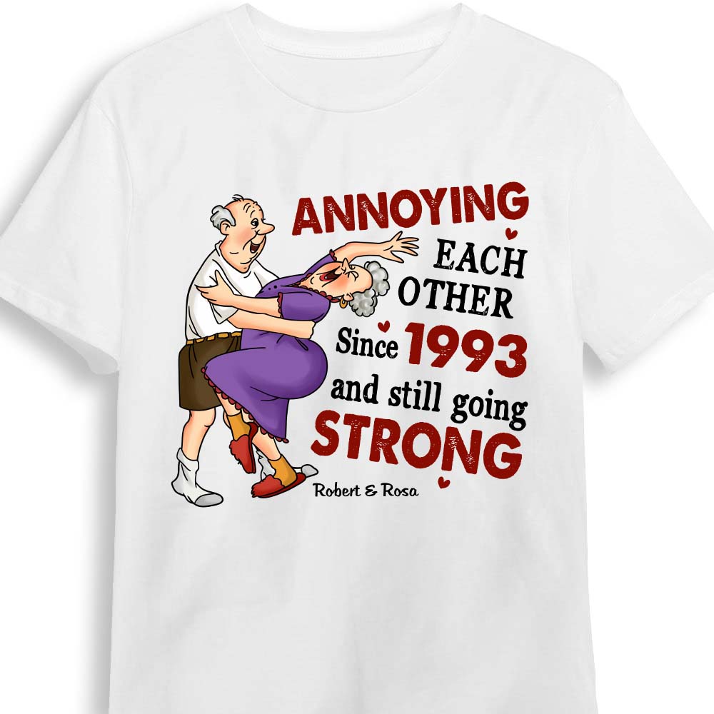 Personalized Wedding Anniversary Gift For Old Couples Husband Wife Annoying Each Other Since Shirt Hoodie Sweatshirt 26775 Primary Mockup