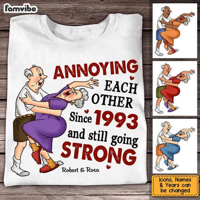 Personalized Wedding Anniversary Gift For Old Couples Husband Wife Annoying Each Other Since Shirt - Hoodie - Sweatshirt 26775 1