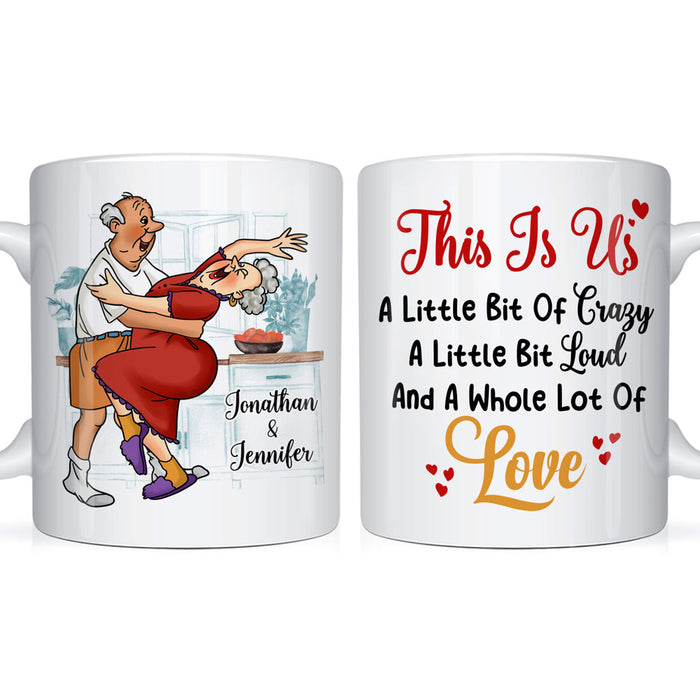 Personalized Gift For Old Couples Husband Wife This is Us A Little Bit Crazy Mug 26777 1