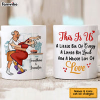 Personalized Gift For Old Couples Husband Wife This is Us A Little Bit Crazy Mug 26777 thumb 1