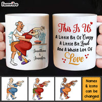 Personalized Gift For Old Couples Husband Wife This is Us A Little Bit Crazy Mug 26777 thumb 1