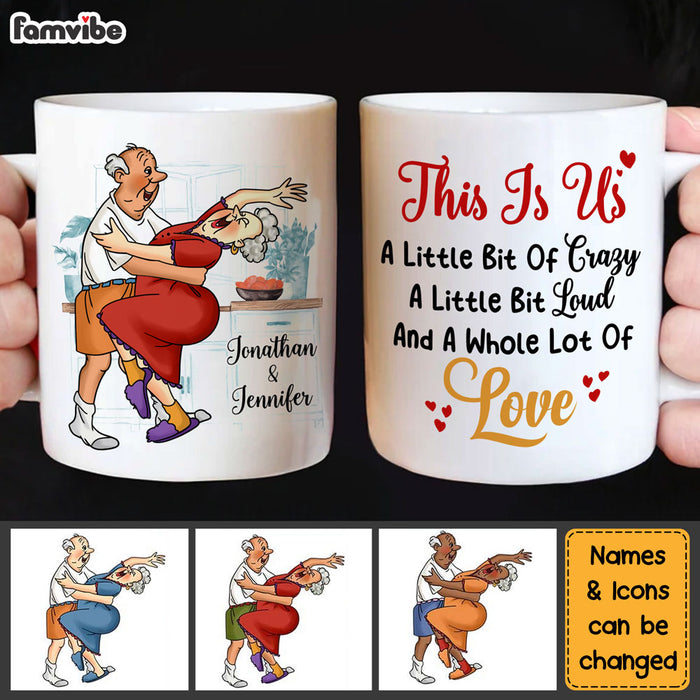 Personalized Gift For Old Couples Husband Wife This is Us A Little Bit Crazy Mug 26777 1