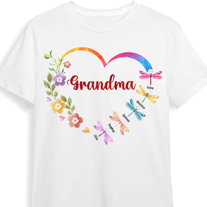 Personalized Gift For Grandma Dragonflies Heart Shirt - Hoodie - Sweatshirt 26778 1