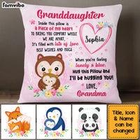 Personalized Gift For Granddaughter Animals My Love Inside This Pillow 26782 thumb 1
