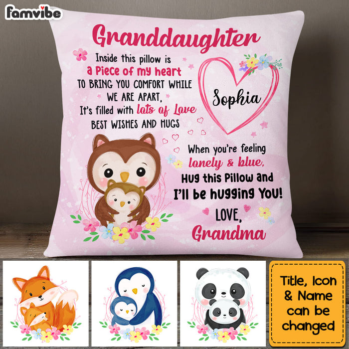 Personalized Gift For Granddaughter Animals My Love Inside This Pillow 26782 1