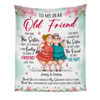 Personalized Gift For Senior Friend Old Ladies You Are The Sister I Got To Choose Blanket 26784 thumb 1