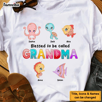 Personalized Gift Blessed To Be Called Grandma Sea Animals Shirt - Hoodie - Sweatshirt 26785 thumb 1