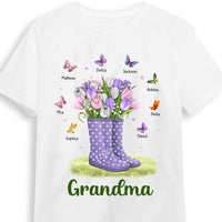 Personalized Gift For Grandma Spring Flower Rubber Boots Butterfly Shirt - Hoodie - Sweatshirt 26786 thumb 1