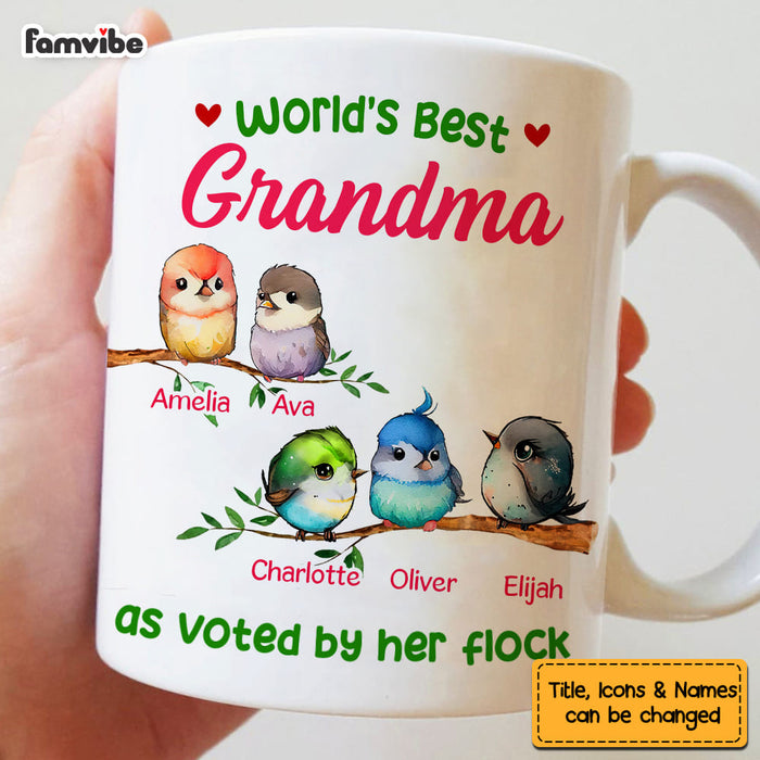 Personalized Gift For Grandma And Her Flock Mug 26789 1