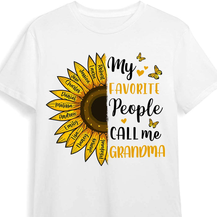 Personalized Gift For Grandma My Favorite People Sunflower Shirt - Hoodie - Sweatshirt 26790 1